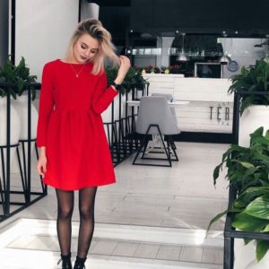 купити червоне коротке жіноче плаття в Україні дешево