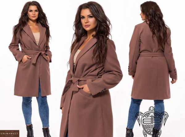 великих розмірів жіноче пальто турецька кашемір колір шоколад