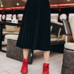 Купить вязаную юбку из шерсти черного цвета оптом Украина