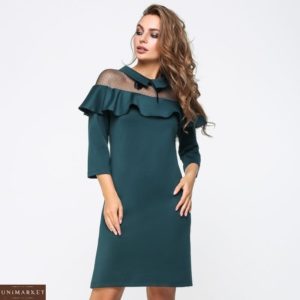Заказать зеленое женское платье трикотажное