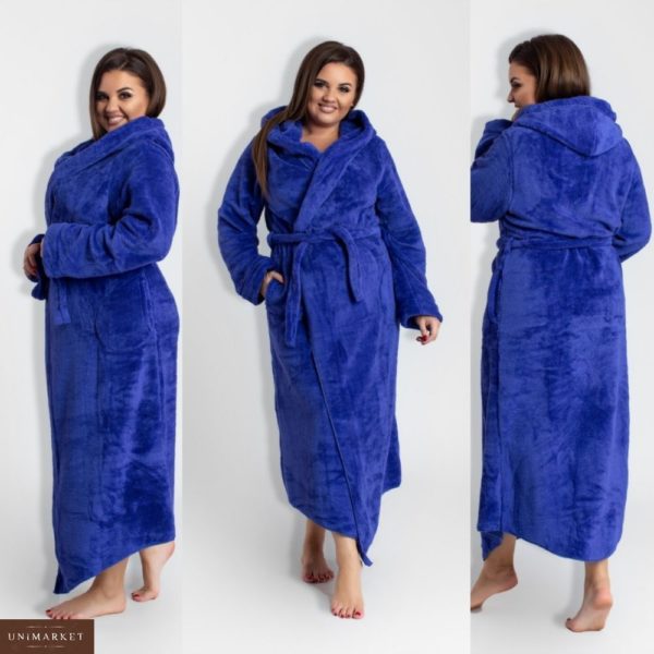 Придбати жіночий довгий махровий халат великих розмірів недорого