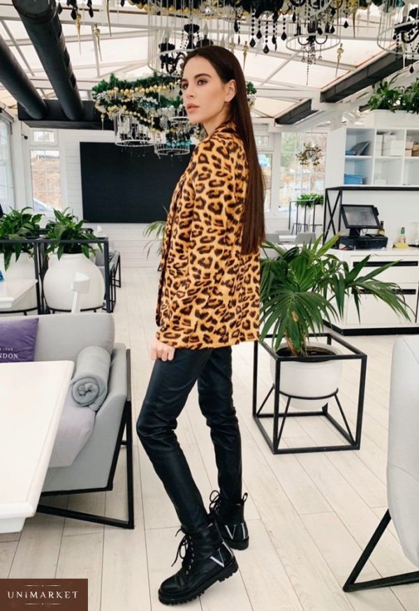 Заказать женский леопардовый пиджак оптом Украина