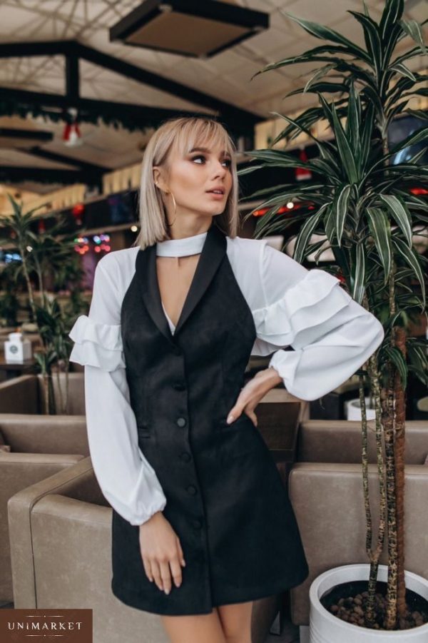 Замовити жіночу білу блузку з пишними рукавами дешево Україна