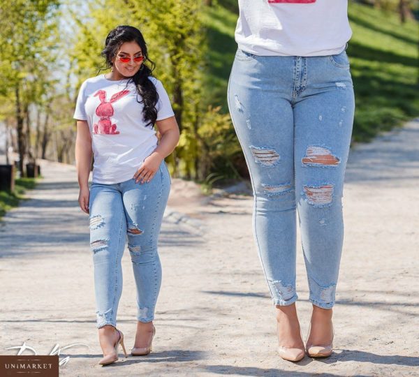 Заказать недорого женские джинсы стрейчевые мом размеров в подарок