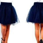 Приобрести недорого юбку детскую школьную двойная с фатином для девочек синего цвета оптом Украина