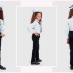 Приобрести недорого детские брюки школьные из итальянского трикотажа для девочки черного цвета дешево