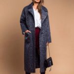 Замовити в подарунок жіночу довге пальто на дорогій підкладці з відмінною посадкою сірого кольору оптом Україна