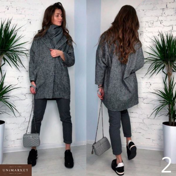 Приобрести в интернет-магазине женское пальто на пуговице из твида дешево