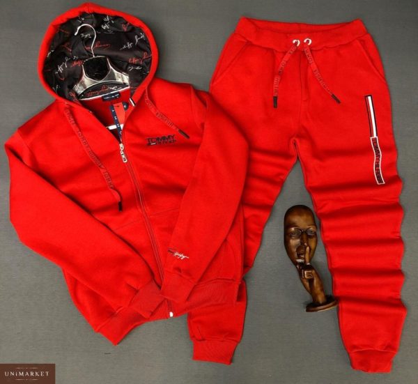 Купить в интернет-магазине мужской костюм со шнуровкой Hilfiger Tommy красного цвета размеров больших дешево