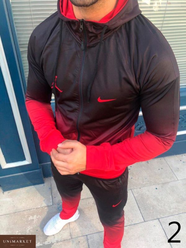 Придбати в подарунок чоловічий легкий костюм спортивний Nike з переливом великих розмірів оптом Україна