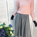 Приобрести в интернет-магазине юбку женскую из кожи эко плиссе серого цвета дешево