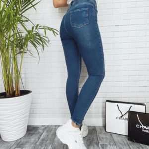 Приобрести недорого женские синие стрейчевые джинсы оптом Украина