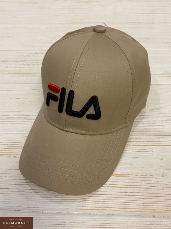 Заказать в подарок кепку женскую FILA бежевого цвета дешево