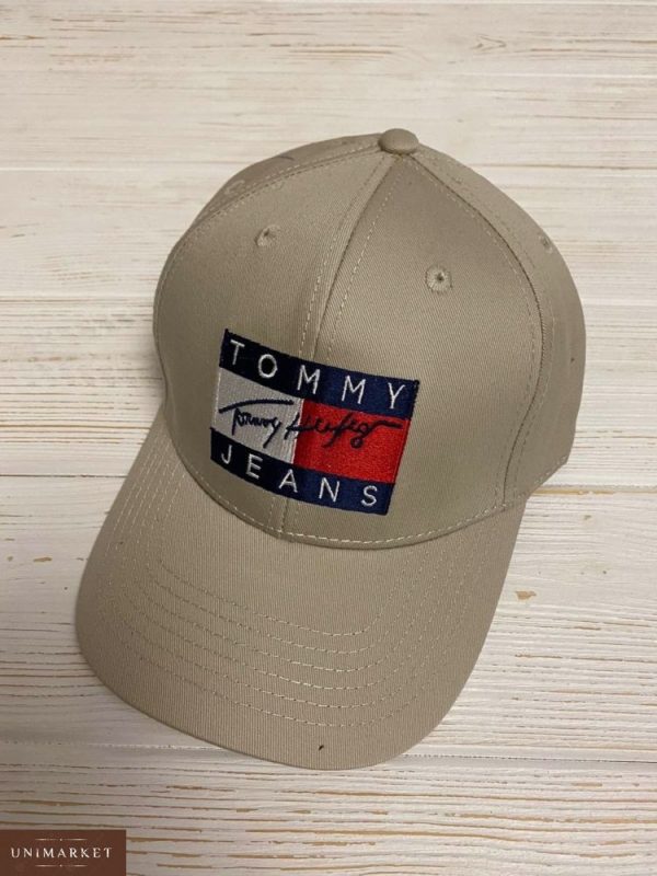 Замовити в подарунок жіночу кепку Tommy Jeans кольору бежевого дешево