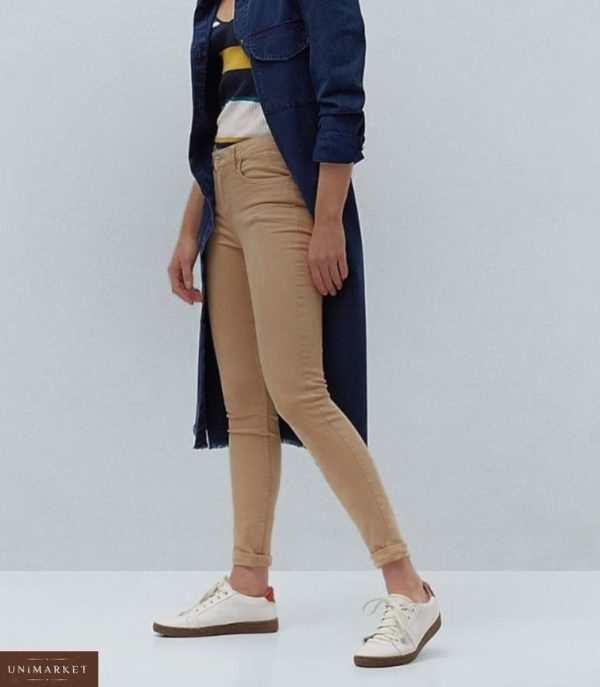 Приобрести женские джинсы американка цвета Camel онлайн