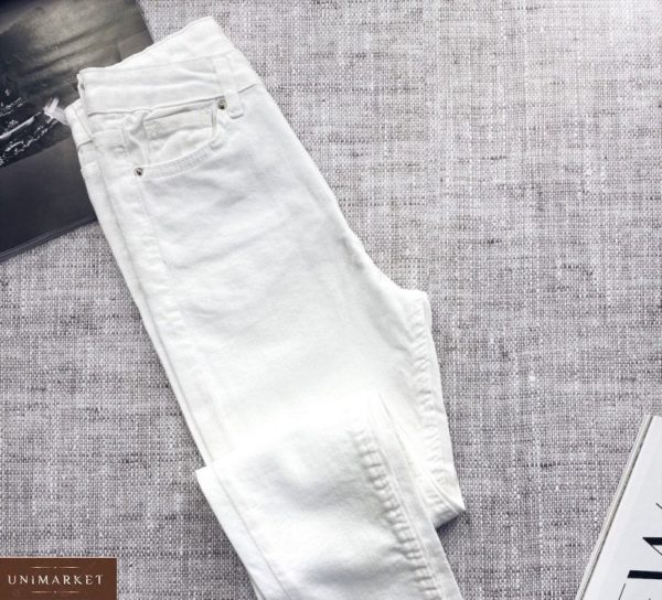 Приобрести в интернете женские белые джинсы скинни с высокой талией онлайн