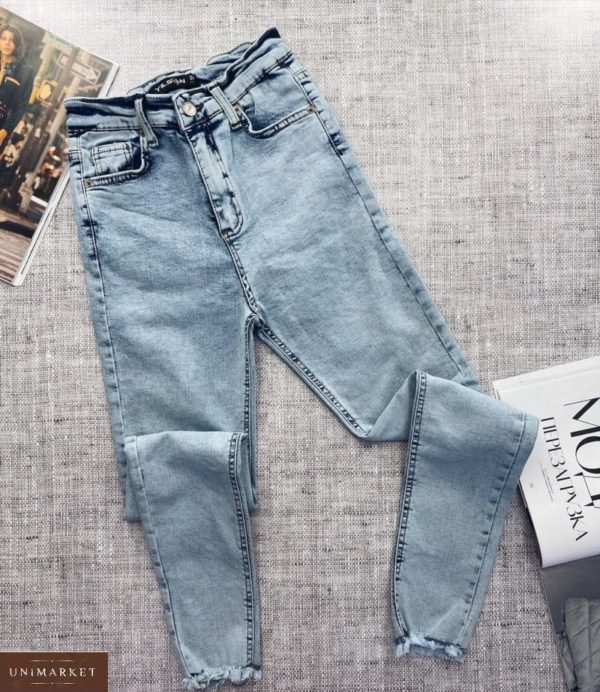 Приобрести светлые женские джинсы скинни с рваными коленями по доступным ценам