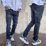 Заказать серые мужские стильные джинсы прямого кроя (размер 29-34) недорого