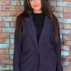Приобрести синий женский вельветовый пиджак свободного кроя (размер 42-52) в Украине
