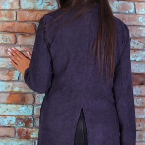 Заказать синий женский вельветовый пиджак свободного кроя (размер 42-52) в Киеве, Львове