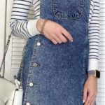 Купити онлайн жіночий синій джинсовий сарафан на заклепках (розмір 42-48) недорого