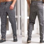 Купити чоловічі трикотажні штани з лампасами в сіру клітку (розмір 46-54) онлайн в інтернеті