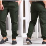 Купити зелені чоловічі штани джогери з накладною кишенею (розмір 48-54) за низькими цінами