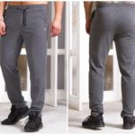 Купить серые мужские спортивные штаны без манжета с карманами (размер 48-56) по скидке
