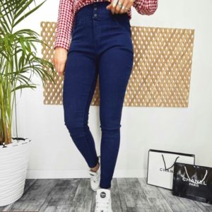 Купити сині жіночі коригувальні стрейчеві джинси скинни (розмір 42-50) недорого