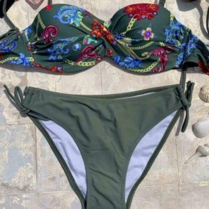 Купити хакі жіночий купальник Анжеліка з регулюючими плавками в Україні