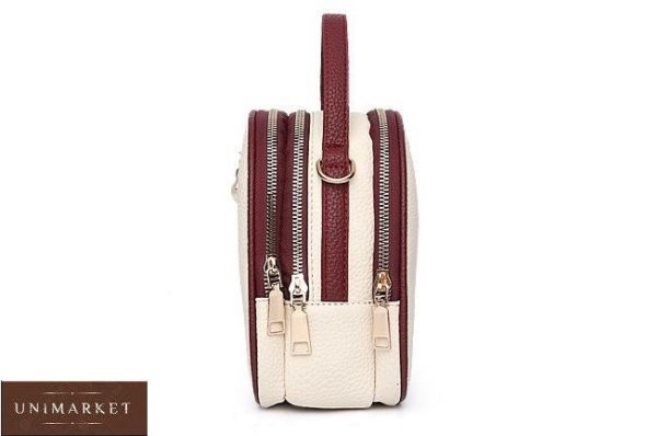 Замовити бежеву жіночу міні сумку копія бренду Gucci по знижці