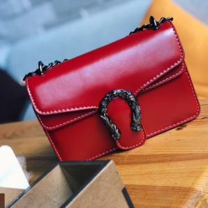 Заказать женскую красную сумка копия Gucci в Украине