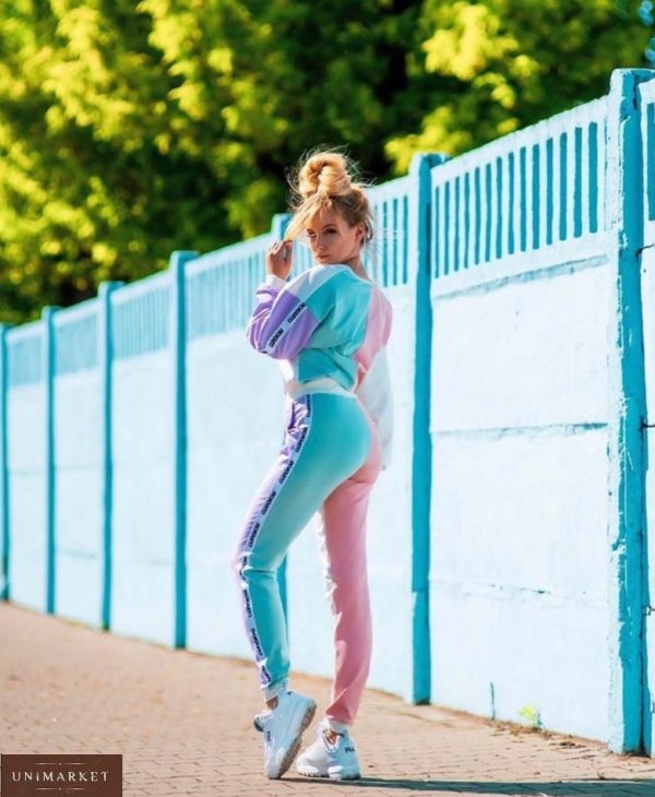 Приобрести женский многоцветный спортивный костюм с лампасами (размер 42-52) в Украине