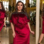 Придбати бордо жіночу велюрову сукню зі вставкою з гіпюру (розмір 48-54) в Україні