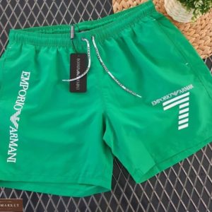 Заказать зеленые мужские летние шорты Armani с подкладкой из сетки (размер 46-54) выгодно