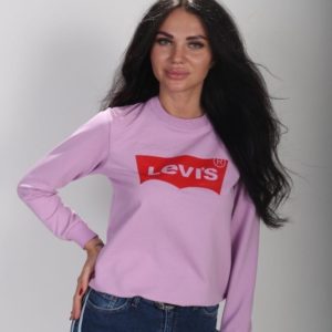 Замовити бузковий жіночий світшот з написом Levi's за низькими цінами