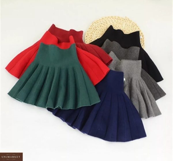 Заказать зеленую, красную, черную, серую юбку плиссе плотной машинной вязки для женщин онлайн