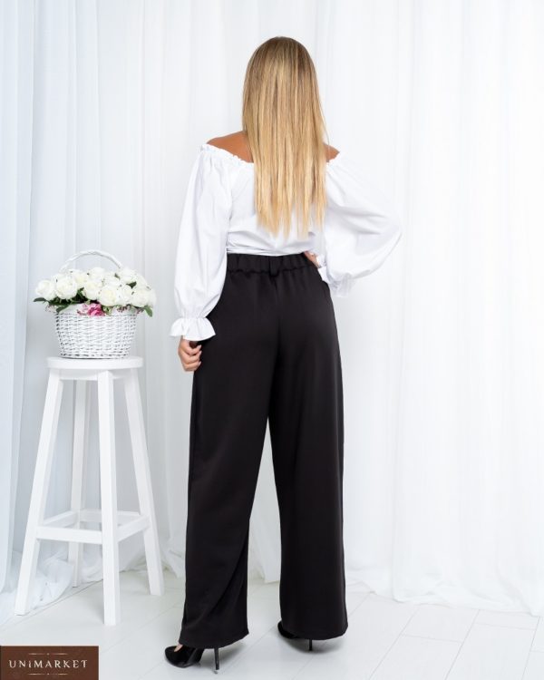 Замовити жіночу білу блузку-топ з відкритими плечима (розмір 42-54) в інтернеті
