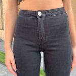 Купити сірі джинси жіночі скіні без бічних кишень (розмір 42-48) в інтернеті
