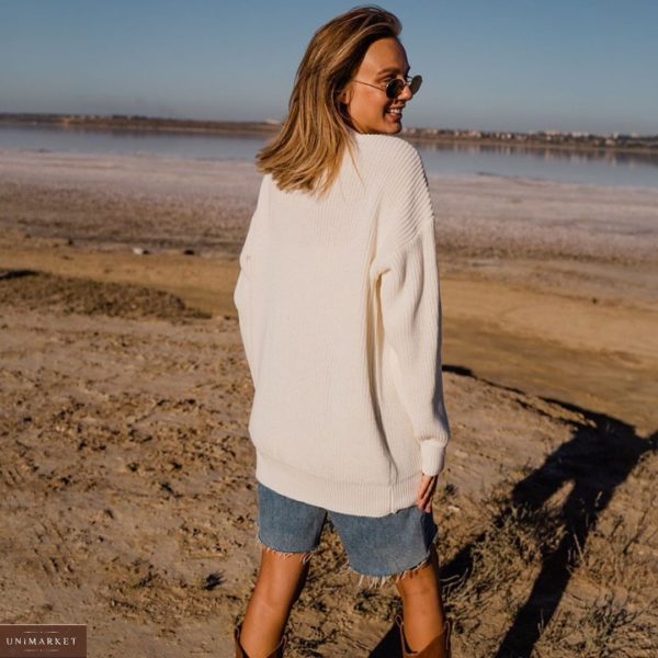 Замовити жіночий бежевий светр + топ з мериноса онлайн