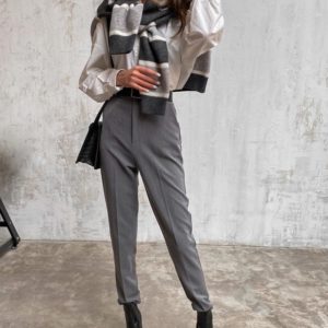 Замовити сірі жіночі завужені брюки зі стрілкою онлайн