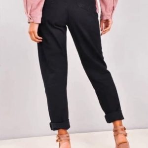 Замовити жіночі чорні джинси вільного крою (розмір 25-40) недорого