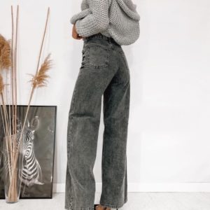 Придбати жіночі Сірі джинси кльош на осінь по знижці