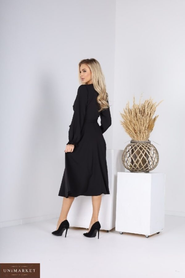 Замовити недорого чорне плаття для жінок А-силуету (розмір 42-54) по знижці