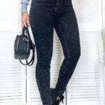 Купити темно-сірі мармурові джинси американка для жінці по знижці