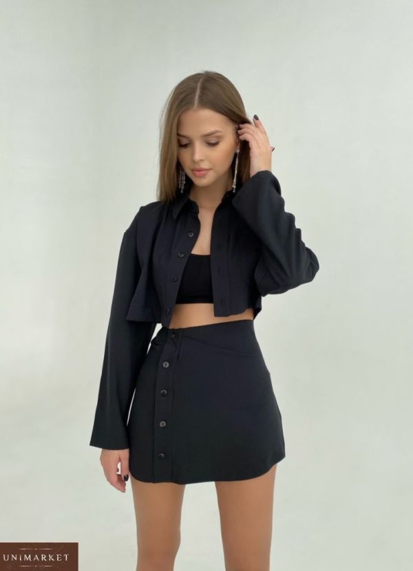 Заказать женское платье Жакмю черного цвета с длинным рукавом онлайн