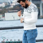 Придбати білий чоловічий светр з візерунковою вставкою (розмір 48-54) в інтернеті на зиму
