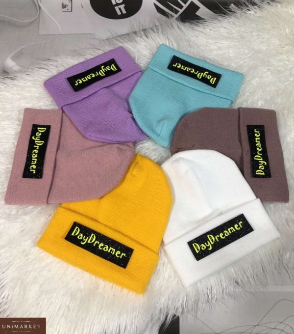Придбати різних кольорів жіночу і чоловічу шапку з написом Day Dreamer в інтернеті