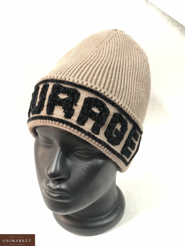 Приобрести бежевую шерстяную шапку Garage для женщин в интернете
