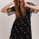 Купити чорну сукню з зірками на сітці (розмір 42-48) для жінок онлайн
